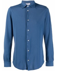 Chemise à manches longues bleue Fedeli