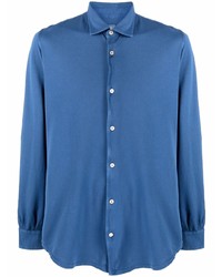 Chemise à manches longues bleue Fedeli