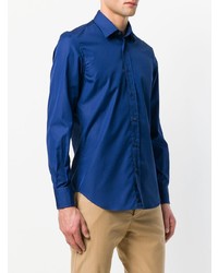 Chemise à manches longues bleue Aspesi