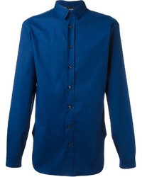 Chemise à manches longues bleue Giuliano Fujiwara