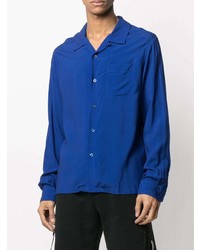 Chemise à manches longues bleue Stussy