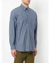 Chemise à manches longues bleue Kent & Curwen