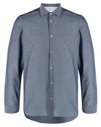 Chemise à manches longues bleue Manuel Ritz