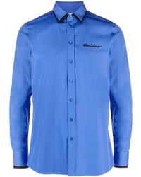 Chemise à manches longues bleue Moschino