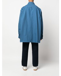 Chemise à manches longues bleue Raf Simons