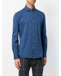 Chemise à manches longues bleue Xacus