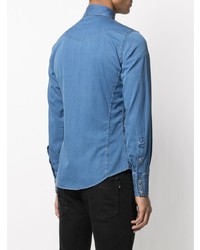 Chemise à manches longues bleue Tom Ford