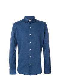 Chemise à manches longues bleue Xacus