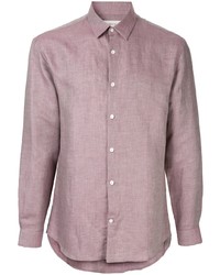 Chemise à manches longues bordeaux Cerruti 1881