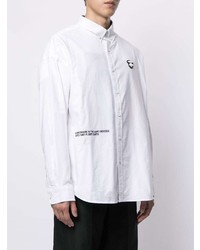 Chemise à manches longues brodée blanche AAPE BY A BATHING APE