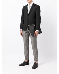 Chemise à manches longues brodée blanche Thom Browne