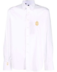 Chemise à manches longues brodée blanche Billionaire