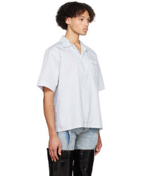 Chemise à manches longues brodée blanche Marni