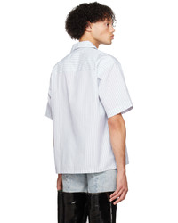 Chemise à manches longues brodée blanche Marni