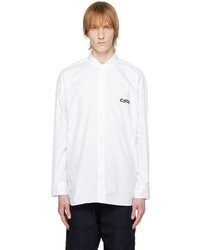 Chemise à manches longues brodée blanche Comme des Garcons Homme