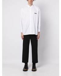 Chemise à manches longues brodée blanche Comme des Garcons Homme