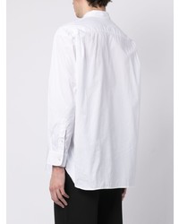 Chemise à manches longues brodée blanche Comme des Garcons Homme