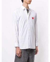 Chemise à manches longues brodée blanche Comme Des Garcons Play