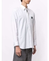 Chemise à manches longues brodée blanche Comme Des Garcons Play