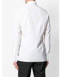 Chemise à manches longues brodée blanche Lanvin