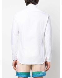 Chemise à manches longues brodée blanche Etro