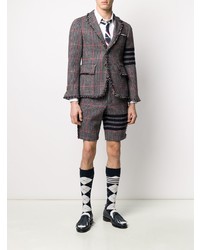 Chemise à manches longues brodée blanche Thom Browne