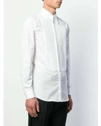 Chemise à manches longues brodée blanche Givenchy