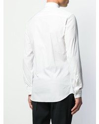 Chemise à manches longues brodée blanche Givenchy