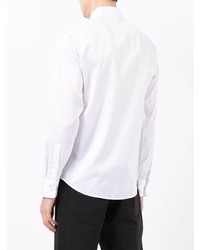 Chemise à manches longues brodée blanche Emporio Armani