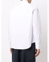 Chemise à manches longues brodée blanche Lanvin