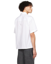 Chemise à manches longues brodée blanche Marni