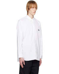 Chemise à manches longues brodée blanche Comme des Garcons Homme