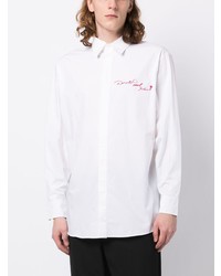 Chemise à manches longues brodée blanche Karl Lagerfeld