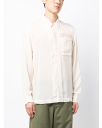 Chemise à manches longues brodée blanche Maharishi