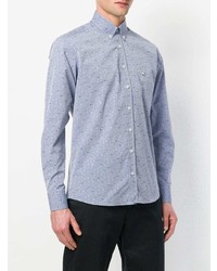 Chemise à manches longues brodée bleu clair Etro