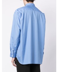 Chemise à manches longues brodée bleu clair Comme des Garcons Homme