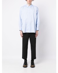 Chemise à manches longues brodée bleu clair Comme des Garcons Homme