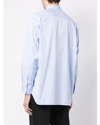 Chemise à manches longues brodée bleu clair Comme des Garcons Homme