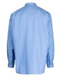 Chemise à manches longues brodée bleu clair Comme des Garcons Homme