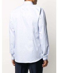 Chemise à manches longues brodée bleu clair BOSS