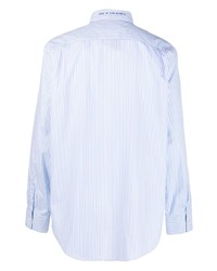 Chemise à manches longues brodée bleu clair Maison Labiche