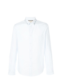 Chemise à manches longues brodée bleu clair Gucci