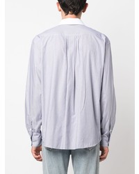 Chemise à manches longues brodée bleu clair Kenzo