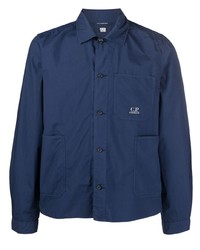 Chemise à manches longues brodée bleu marine C.P. Company