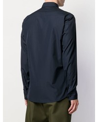 Chemise à manches longues brodée bleu marine Kenzo