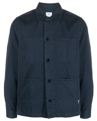 Chemise à manches longues brodée bleu marine PS Paul Smith