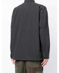 Chemise à manches longues brodée gris foncé Maharishi