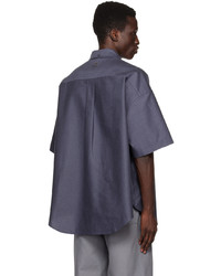 Chemise à manches longues brodée gris foncé Wooyoungmi