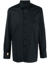 Chemise à manches longues brodée noire Billionaire