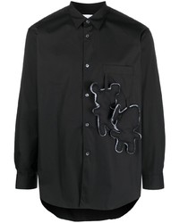 Chemise à manches longues brodée noire Comme Des Garcons SHIRT